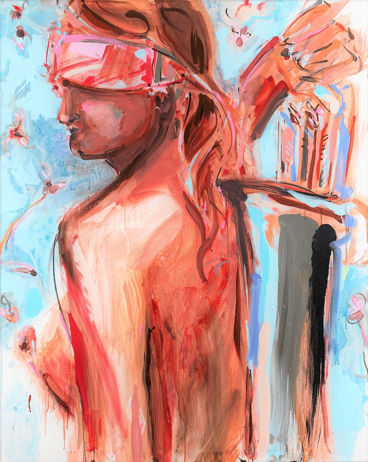 Playing Artemis, 150 x 120 cm, akryl na plátne, 2021