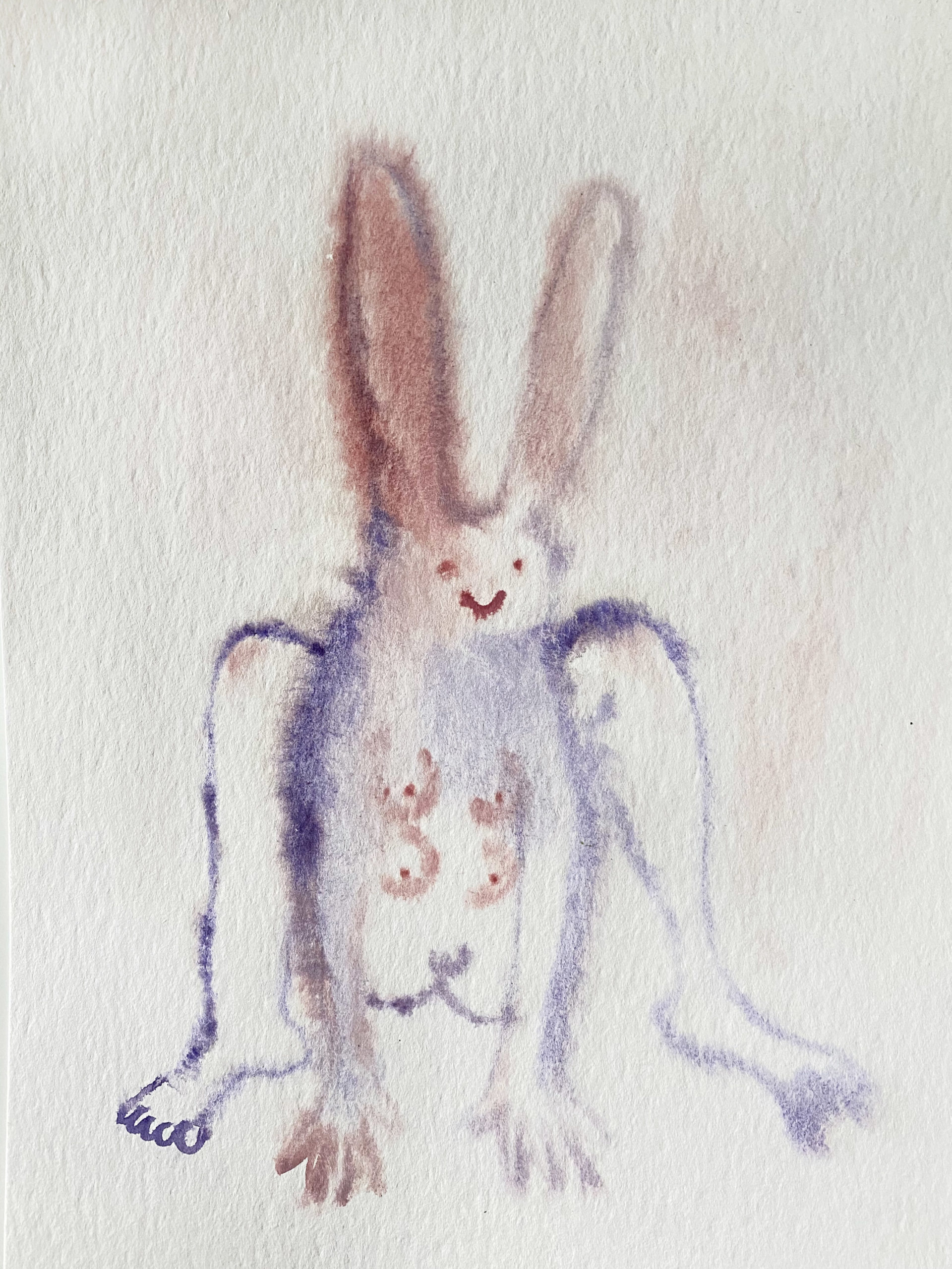 Bez názvu – zo série „And what is your spirit animal?“ | (s rámom 50 x 40 cm), akvarel na papieri, 2022 A4, rámované (s rámom 50 x 40 cm)