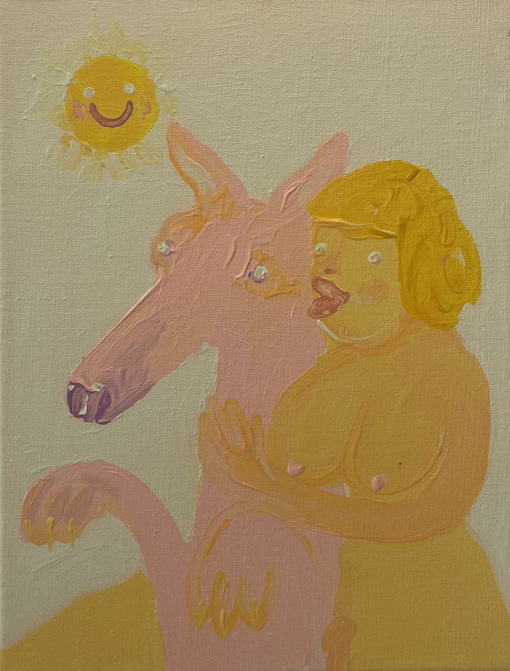 „The kangaroo and me“ | 40x30 cm, akryl na plátne, 2022 